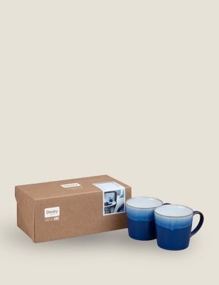 Set of 2 Blue Haze Large Mugs