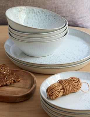 

Denby 12 Piece Kiln Dinner Set - Natural Mix, Natural Mix