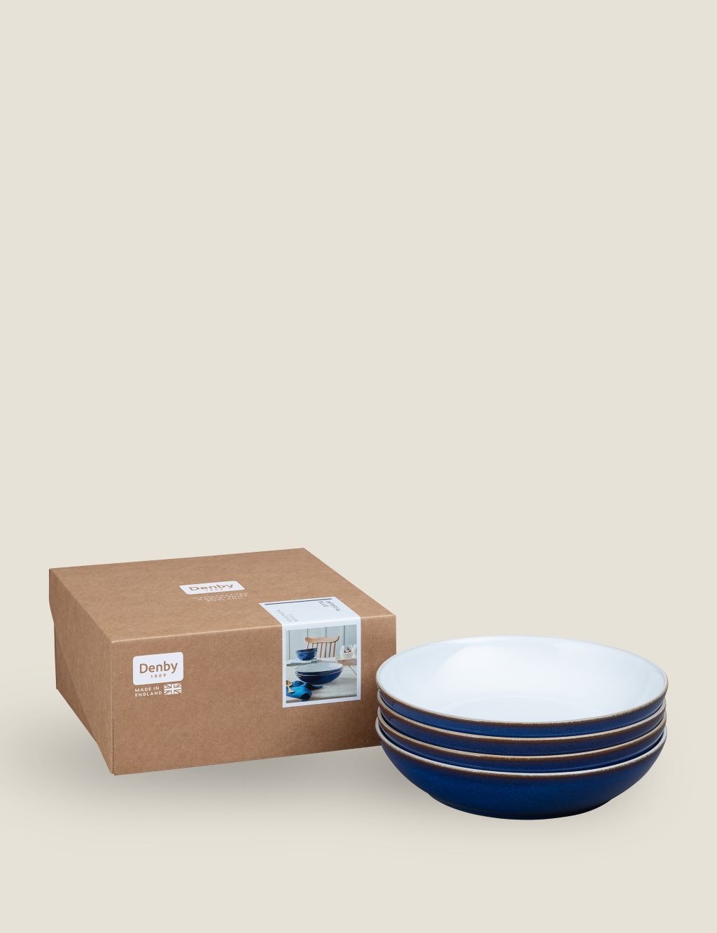 Set of 4 Imperial Blue Pasta Bowls image 2