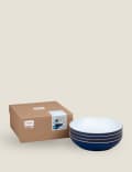 Imperial&nbsp;– Lot de 4&nbsp;assiettes à pâtes bleues