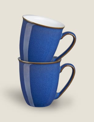 

Denby Set of 2 Imperial Blue Mugs - Blue Mix, Blue Mix