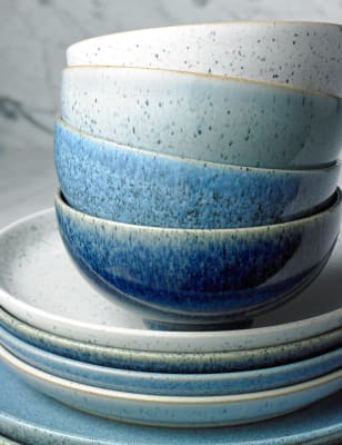 

Denby Set of 4 Studio Blue Cereal Bowls - Blue Mix, Blue Mix