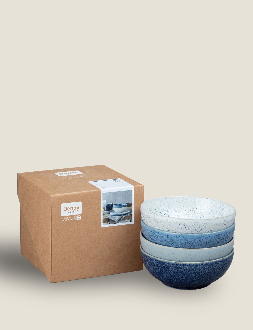Set of 4 Studio Blue Cereal Bowls image 2