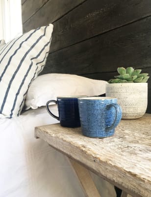 Set of 2 Studio Blue Ridged Mugs