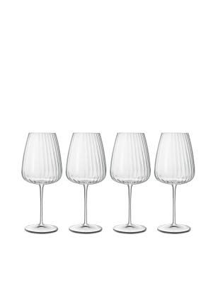 

Luigi Bormioli Optica - Juego de 4 copas de vino tinto - Sin Color, Sin Color