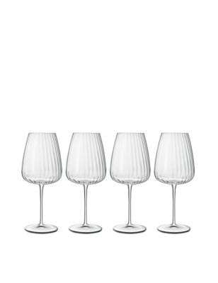 Luigi Bormioli Set of 4 Optica Red Wine Glasses