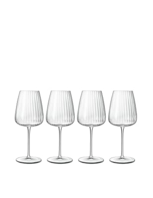 

Luigi Bormioli Optica - Juego de 4 copas de vino blanco - Sin Color, Sin Color