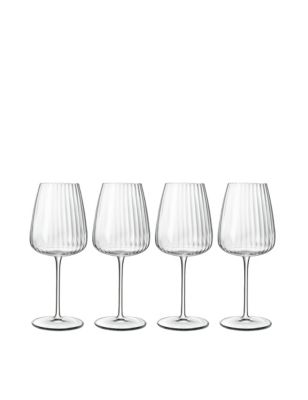 Luigi Bormioli Set of 4 Optica White Wine Glasses