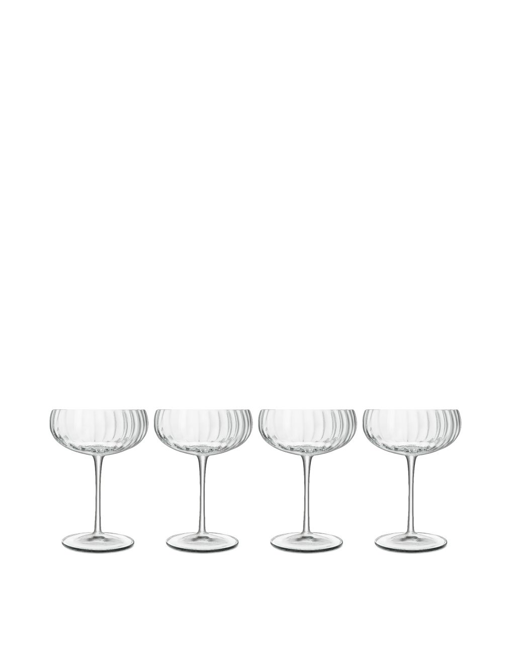 Set of 4 Optica Champagne Saucers