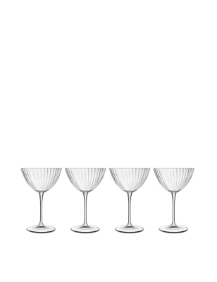 

Luigi Bormioli 4er-Set Martinigläser „Optica“ - Farblos, Farblos