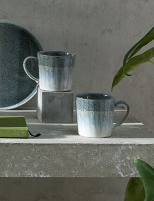 Denby Set of 2 Studio Grey Accent Mugs - Light Grey, Light Grey