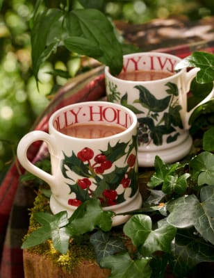 

Emma Bridgewater Set of 2 Holly and Ivy Mugs - Multi, Multi