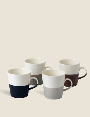 

Royal Doulton Set of 4 1815 Coffee Studio Grande Mugs - Multi, Multi
