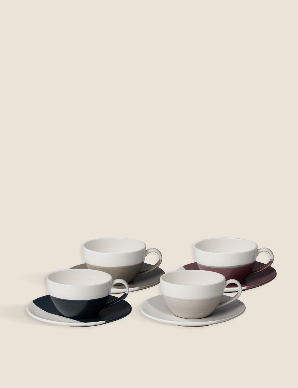 Set of 4 1815 Coffee Studio Cappuccino Cups & Saucers image 1