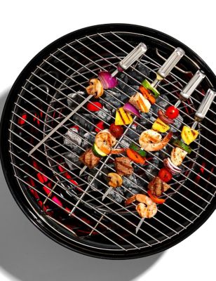 Image of Oxo Set of 6 Good Grips Grilling Skewers - Silver, Silver