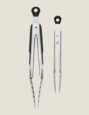 Image of Oxo 2 Piece Good Grips Tong Set - Silver, Silver