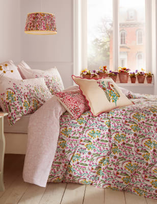 

Cath Kidston Bettwäscheset aus reiner Baumwolle „Paper Pansy“ - Cream, Cream
