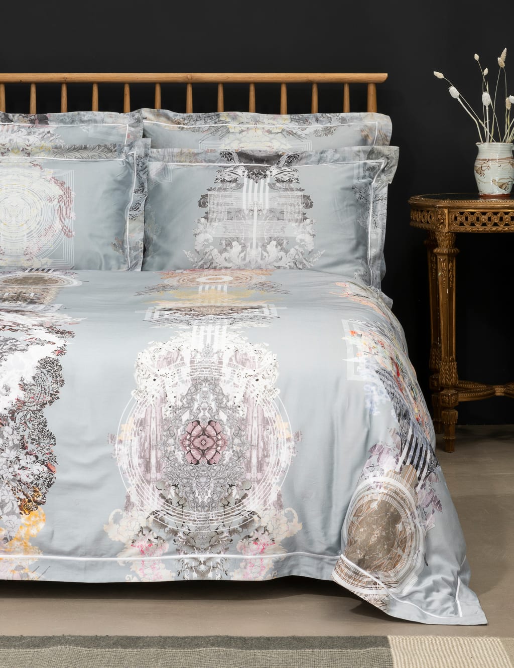 Pure Cotton Sateen Totem Damask Bedding Set image 1