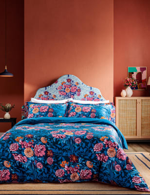 Pure Cotton Sateen Dahlia Bunch Bedding Set