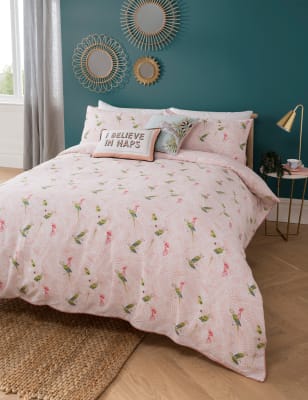 

Yvonne Ellen Pure Cotton Sateen Tropical Parrots Bedding Set - Multi, Multi