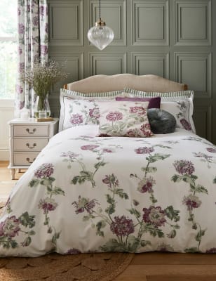 

Laura Ashley Pure Cotton Sateen Hepworth Grape Bedding Set - Multi, Multi