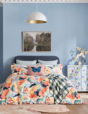 Ted Baker Pure Cotton Sateen Abstract Art Oxford Pillowcase - Multi, Multi
