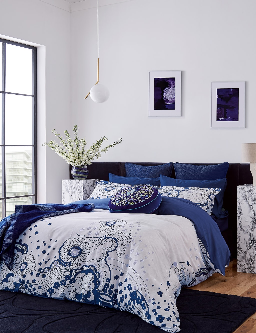 Pure Cotton Sateen Swirl Floral Duvet Cover image 3