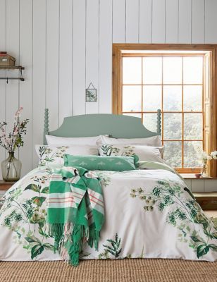 Joules Pure Cotton Lakeside Floral Bedding Set - DBL - Multi, Multi