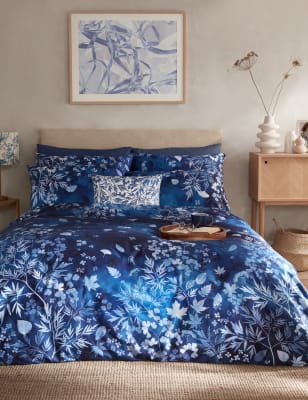 

Clarissa Hulse Pure Cotton Sateen Cyanotype Bedding Set - Blue Mix, Blue Mix