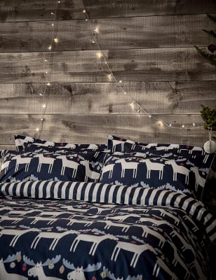 

Scion Pure Cotton Marty Moose Bedding Set - Navy, Navy