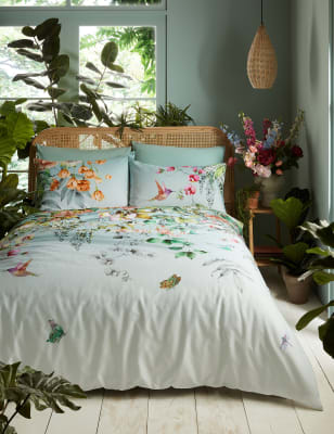 Pure Cotton Floral Bedding Set, M&S Collection