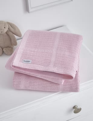 

Silentnight 2pk Safe Nights Cellular Cot Blankets - Pink, Pink