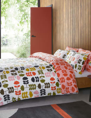 Orla Kiely Pure Cotton Cut Stem Bedding Set - 6FT - Paprika, Paprika