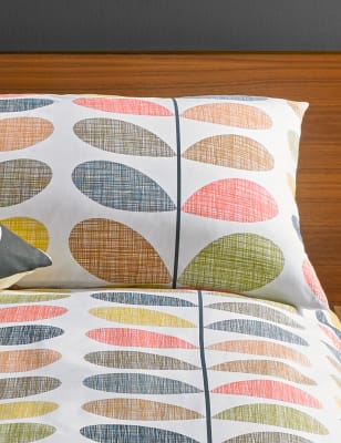 Orla Kiely 2pk Pure Cotton Scribble Stem Pillowcases - Multi, Multi