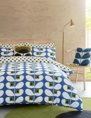 

Orla Kiely Pure Cotton Wild Rose Bedding Set - Denim, Denim