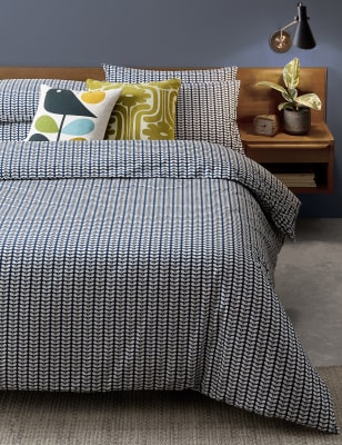 

Orla Kiely Funda de edredón 100% algodón con diseño de tallos pequeños - Blue, Blue