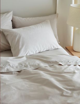 Bedfolk Pure Cotton Sateen Luxe Duvet Cover - 5FT - Clay, Clay