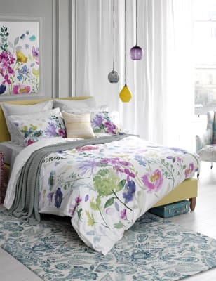 Bluebellgray Pure Cotton Tetbury Meadow Bedding Set - SGL - Multi, Multi