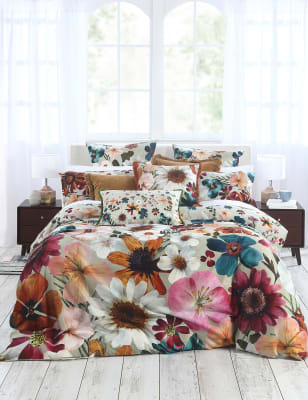 

MM Linen Ropa de cama 100% algodón con diseño de parterre - Multi, Multi
