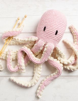 Wool Couture Robyn Octopus Knitting Set - Pink, Pink