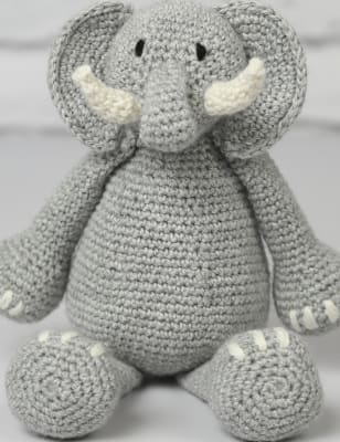 

Wool Couture Wool Roy Elephant Crochet Kit - Grey, Grey