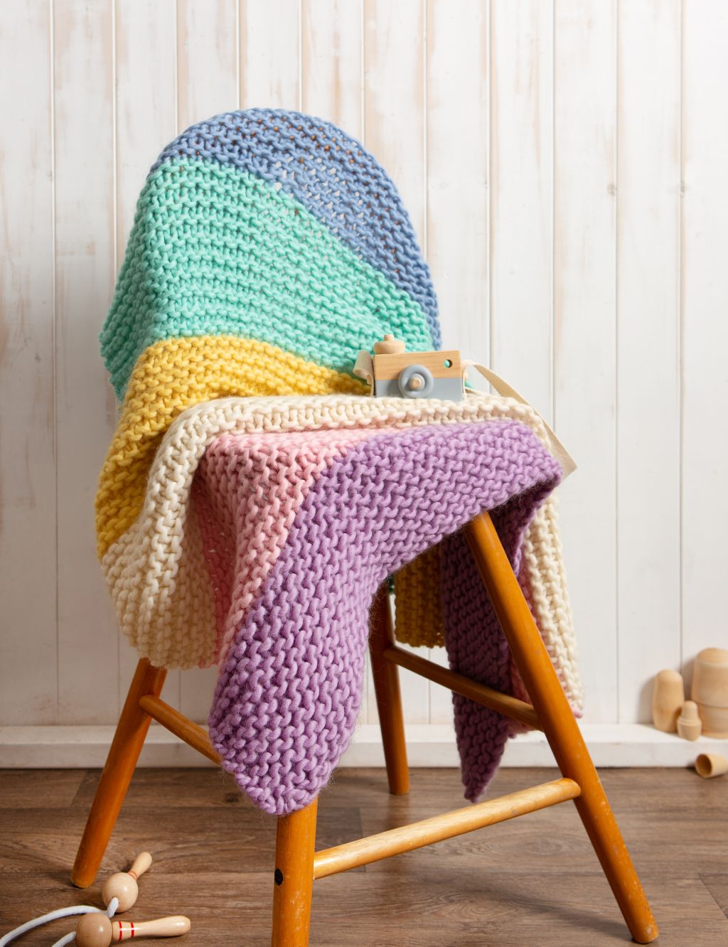 Pastel Dreams Blanket Knitting Kit image 1