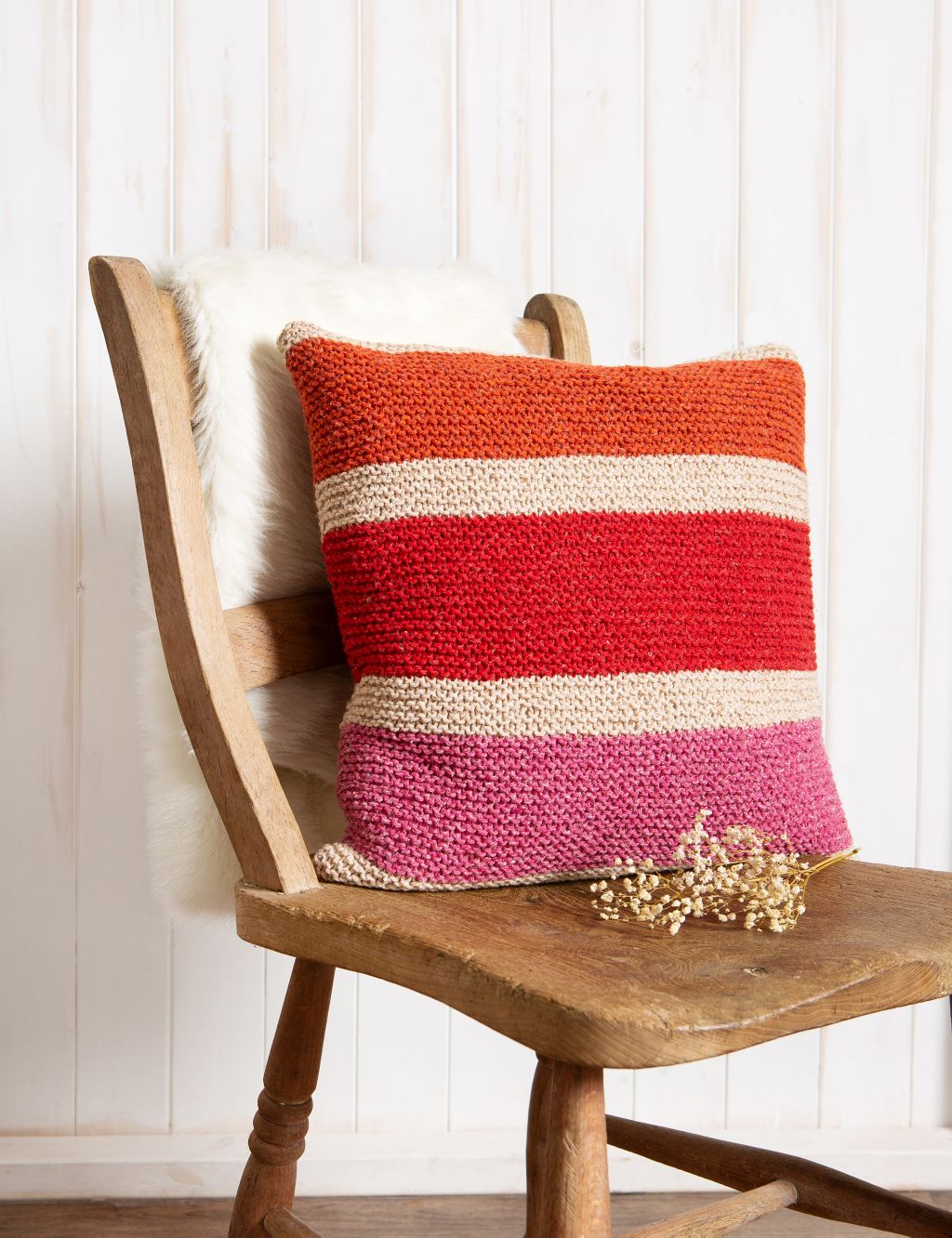 Rainbow Cushion Knitting Kit