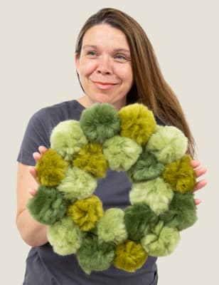 

Wool Couture Pom Pom Wreath Craft Kit - Green, Green