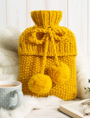 

Wool Couture Hot Water Bottle Knitting Kit - Mustard, Mustard