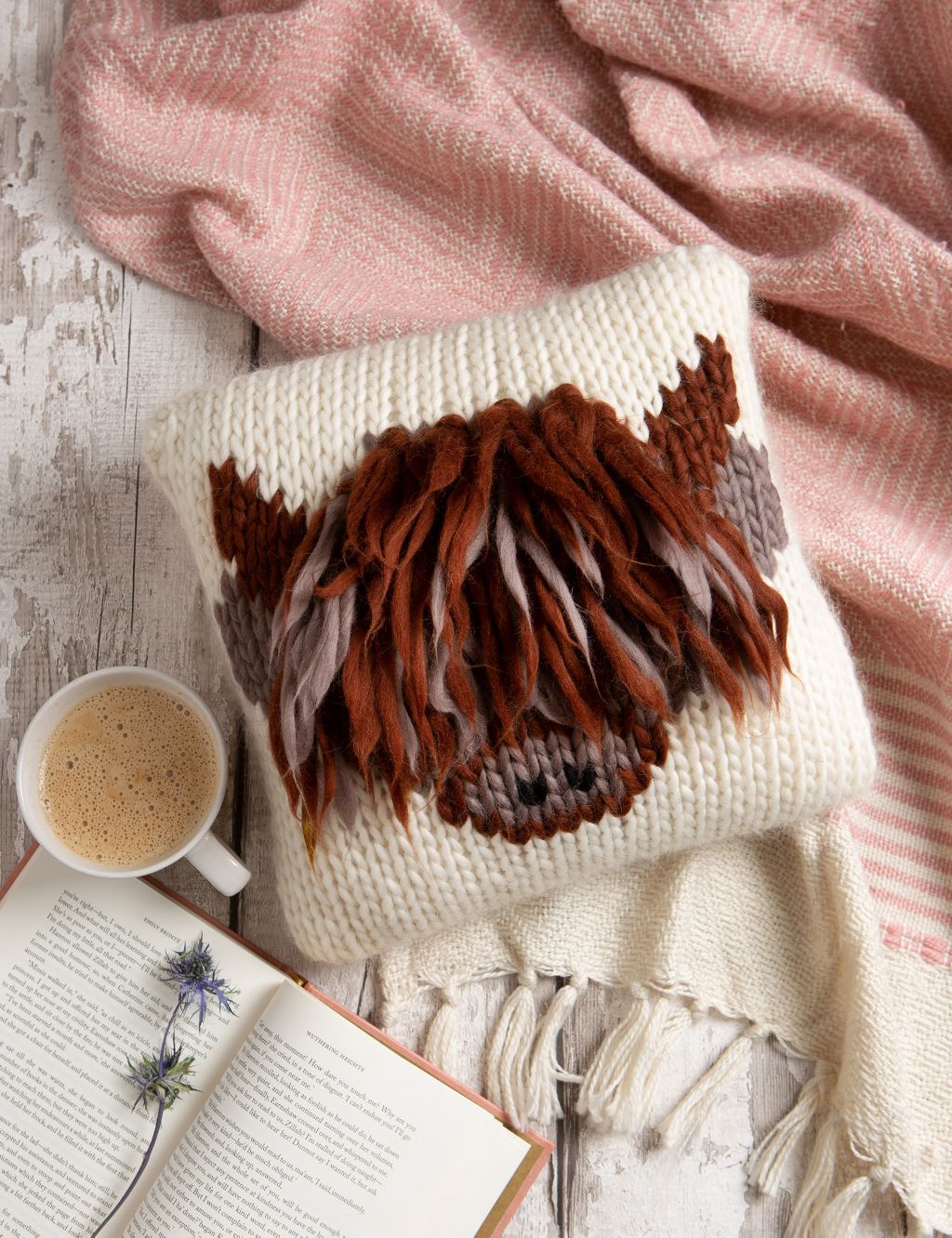 Cow Cushion Knitting Kit