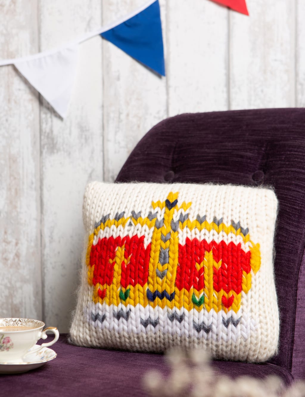 Crown Cushion Knitting Kit