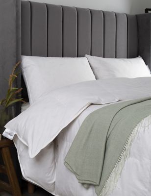 Earthkind Recycled Feather & Down 4.5 Tog Duvet - SGL - White, White