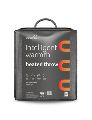 Snuggledown Intelligent Warmth Electric Heated Throw - Charcoal, Charcoal