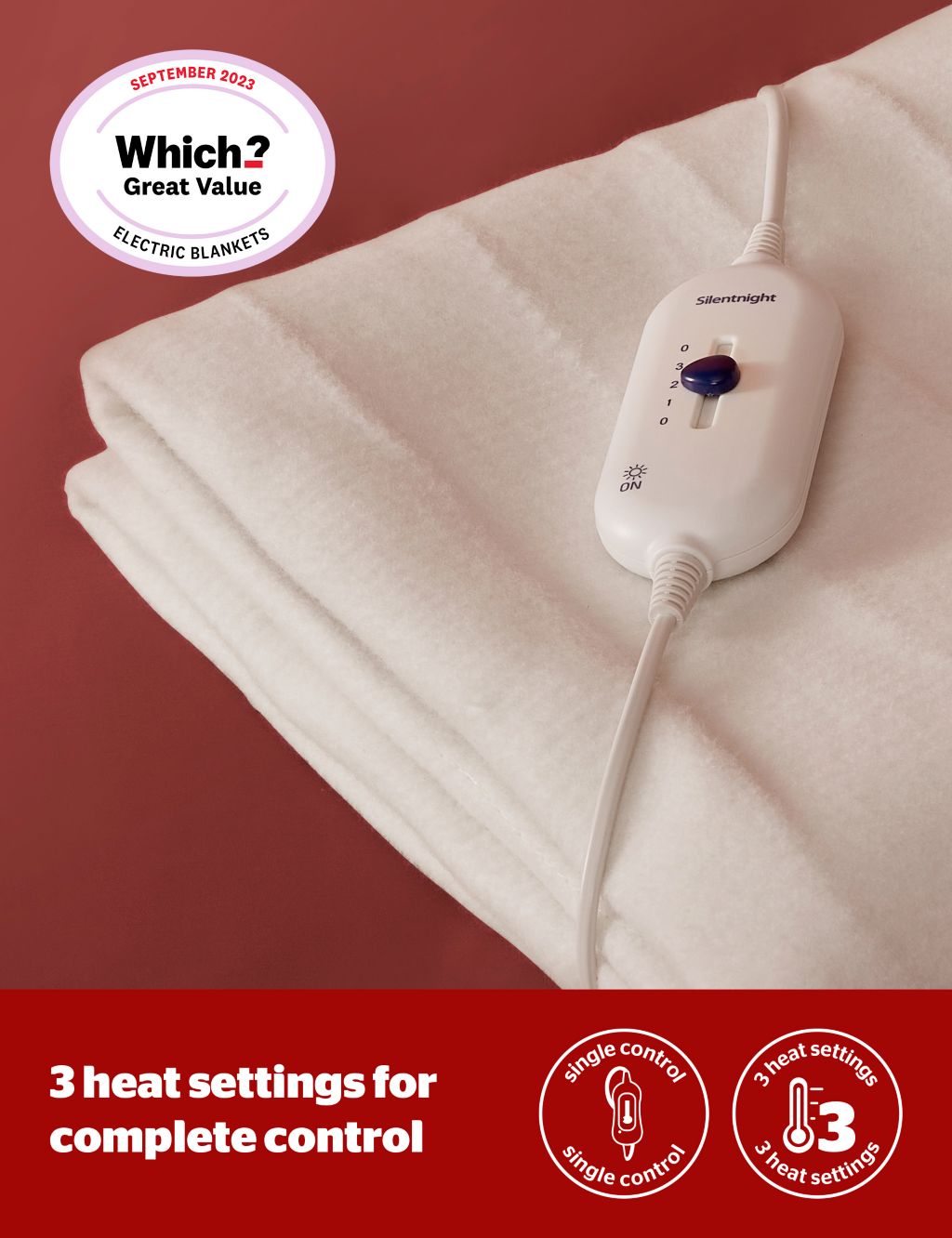 Comfort Control Fleece Electric Blanket image 4